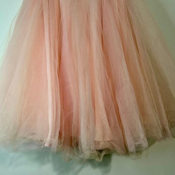 Women’s Tulle Layered Full Length Maxi Skirt Pink Medium EUC Formal Event - Picture 3 of 6